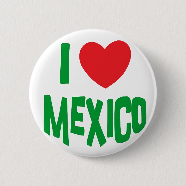 I Love Mexico Button (Front)