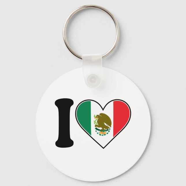 I Love Mexico Keychain (Front)