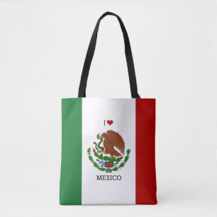 i love mexico - mexican flag tote bag