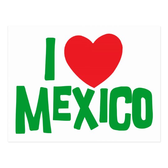 I Love Mexico Postcard