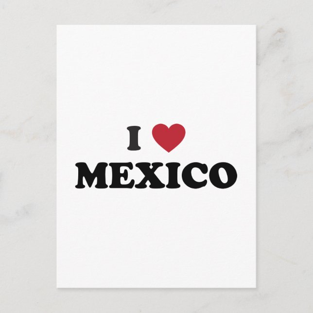 I Love Mexico Postcard (Front)