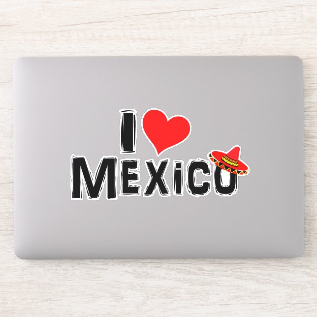 I Love Mexico Sticker (Computer)