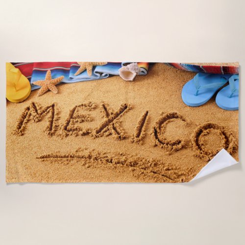 I Love Mexico Summer Custom Beach Towel