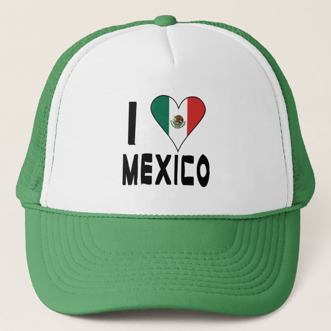 I Love Mexico Trucker Hat (Front)