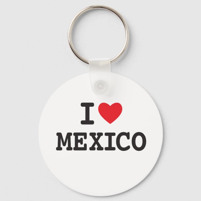 I love Mexico with heart Keychain (Front)