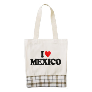 I LOVE MEXICO ZAZZLE HEART TOTE BAG
