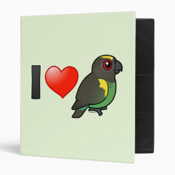 I Love Meyer's Parrots Avery Signature Binder 8.5x11