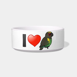I Love Meyer's Parrots Cat Food Bowl