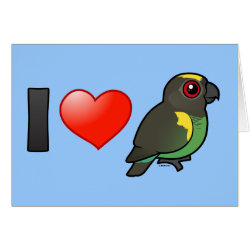 I Love Meyer's Parrots Greeting Card