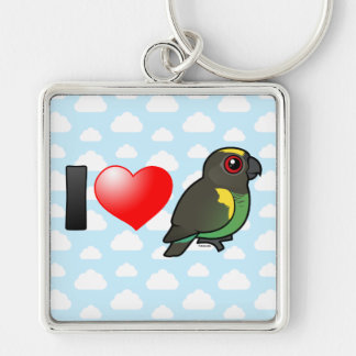 I Love Meyer's Parrots Keychain