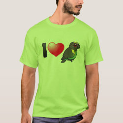 I Love Meyer's Parrots Men's Basic T-Shirt
