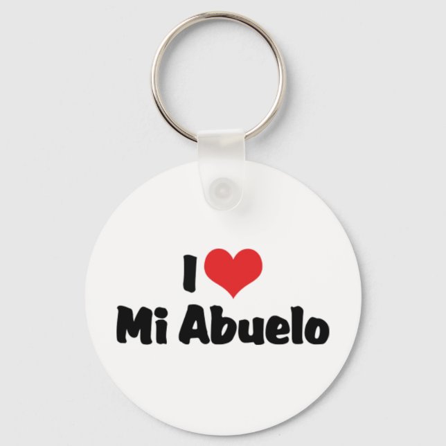 I Love Mi Abuelo Keychain (Front)