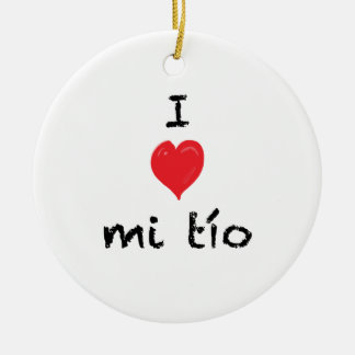 I Love mi tío Custom 2 Sided Photo Ornament