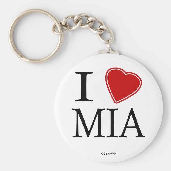 I Love MIA Key Chain