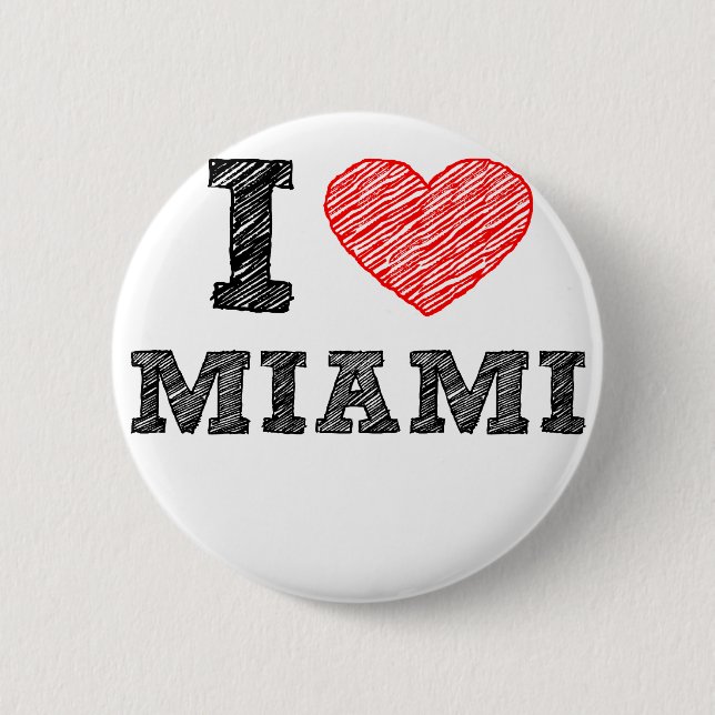 I Love Miami Button (Front)