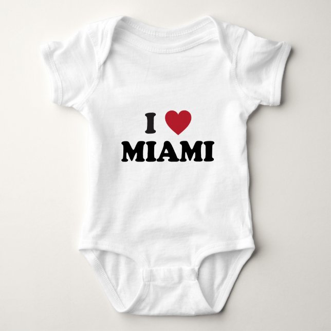 I Love Miami Florida Baby Bodysuit (Front)