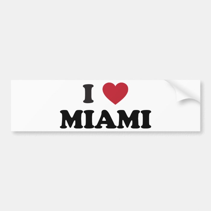 I Love Miami Florida Bumper Stickers