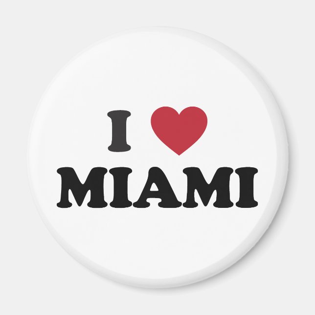 I Love Miami Florida Magnet (Front)