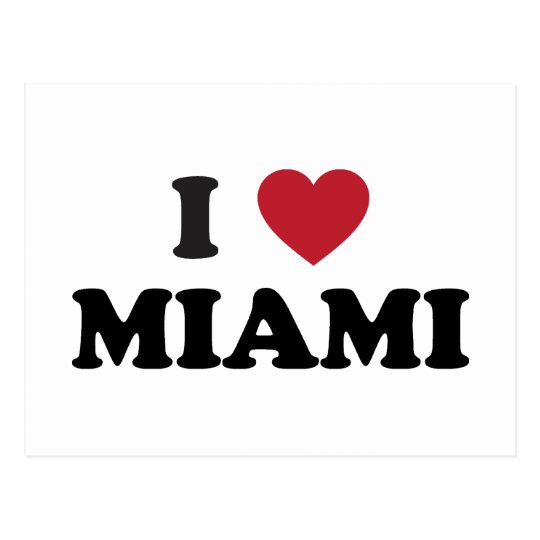 Miami Beach Novelty I Love Miami Florida Miami T-shirt Imprimé Au Dos