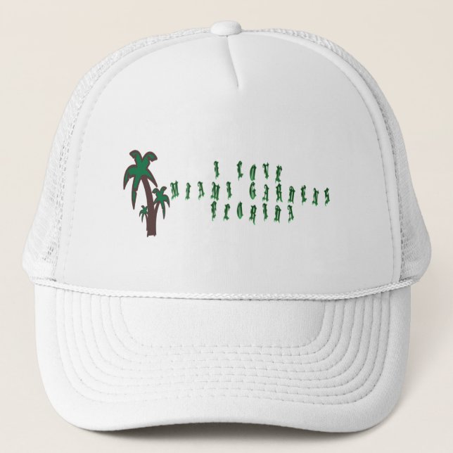 I Love Miami Gardens Florida Trucker Hat (Front)