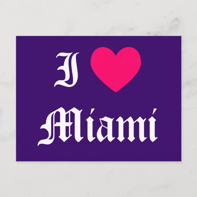 I Love Miami Postcard (Front)