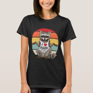 I Love Miami Raccoon Vintage Racoon Trash Panda Fu T-Shirt