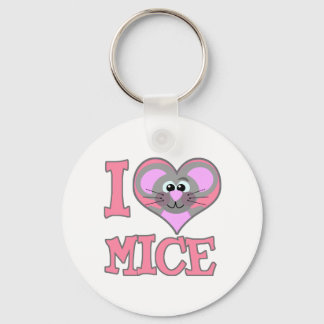 I Love mice Keychain