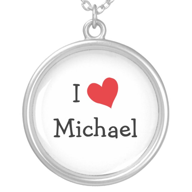 I Love Michael Necklace (Front)