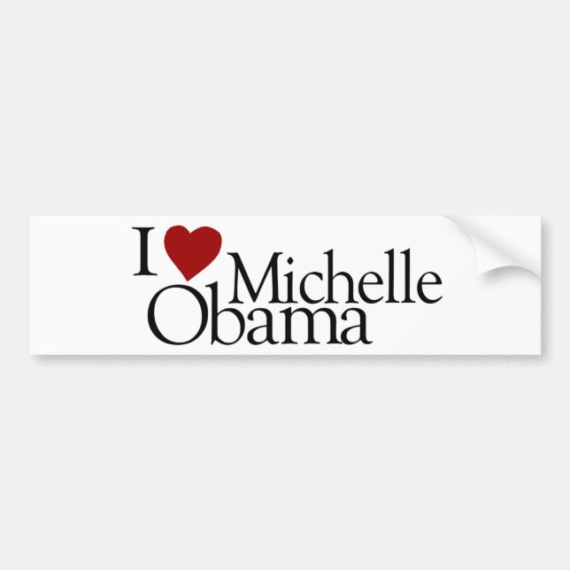 I Love Michelle Obama Bumper Sticker (Front)