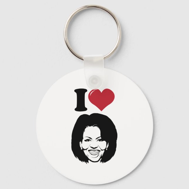 I Love Michelle Obama Keychain (Front)