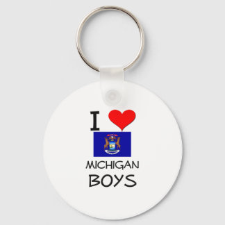 I Love Michigan Boys Keychain