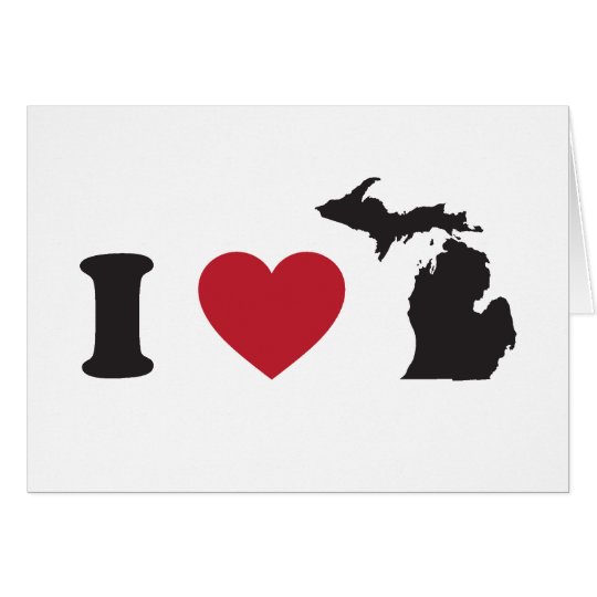 I Love Michigan Card