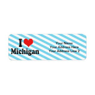I Love  Michigan Label