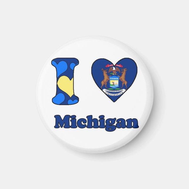 I love Michigan Magnet (Front)