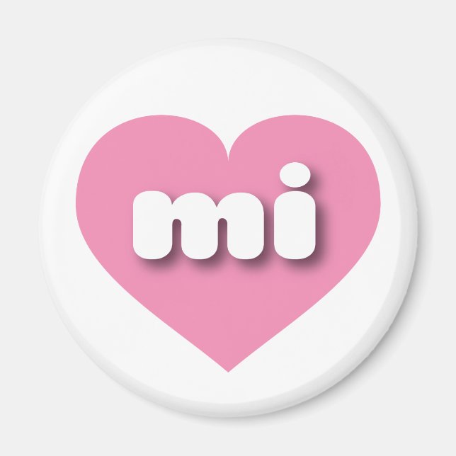 I love Michigan - mi pink heart Magnet (Front)