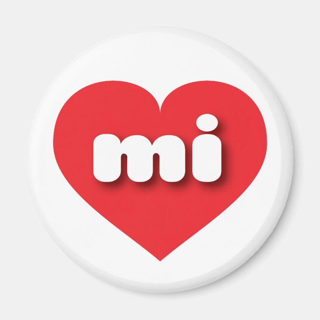 I love Michigan - mi red heart Magnet (Front)