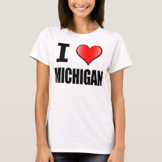 I Love Michigan T-Shirt - Women