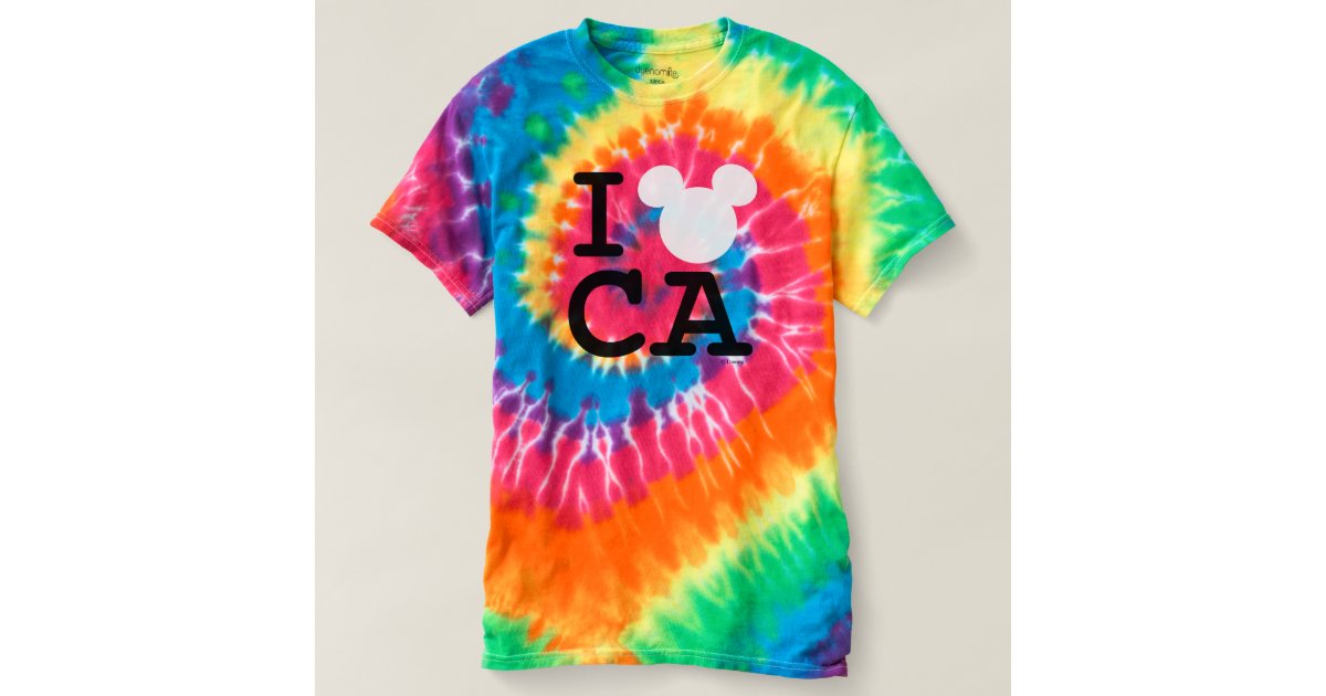I Love Mickey California Disneyland Tie Dye T Shirt Zazzle