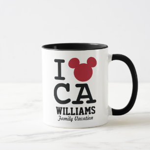 I Love Mickey California Family Vacation Mug