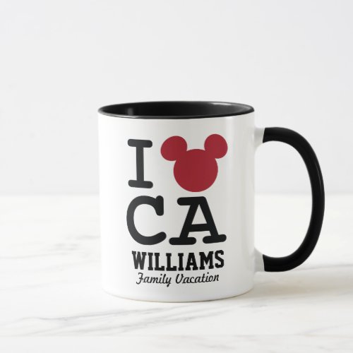 I Love Mickey  California Family Vacation Mug