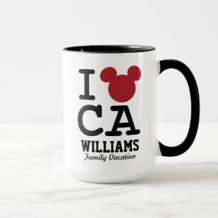 I Love Mickey California Family Vacation Mug