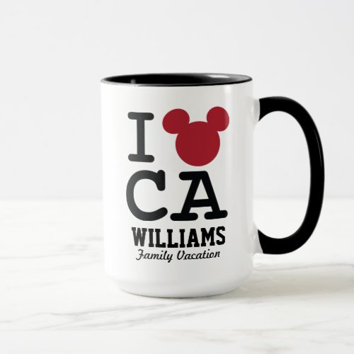 I Love Mickey  California Family Vacation Mug