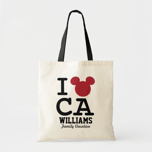 I Love Mickey | California Family Vacation Tote Bag (Front)