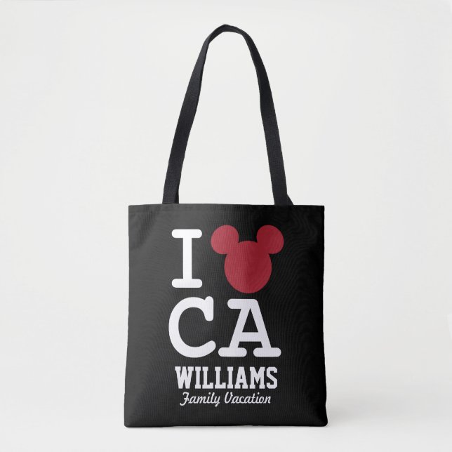 I Love Mickey | California Family Vacation Tote Bag (Front)