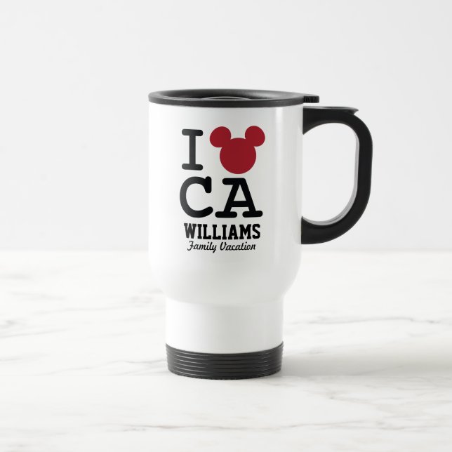 I Love Mickey | California Family Vacation Travel Mug (Right)