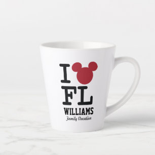 I Love Mickey Florida Family Vacation Latte Mug