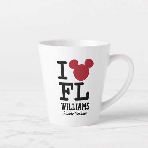 I Love Mickey  Florida Family Vacation Latte Mug