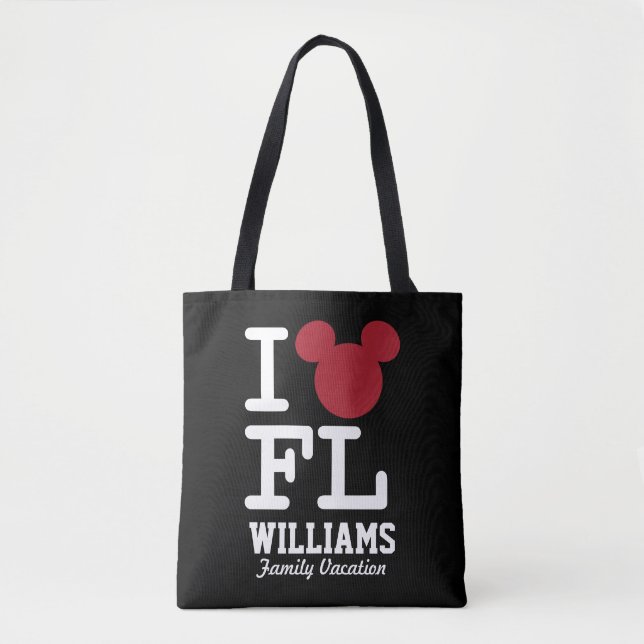 I Love Mickey | Florida Family Vacation Tote Bag (Front)