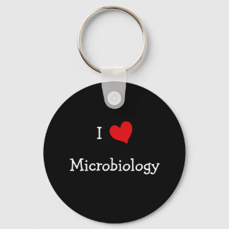 I Love Microbiology Keychain