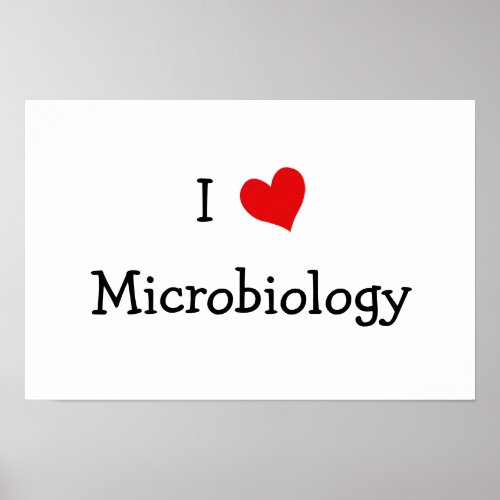 I Love Microbiology Poster